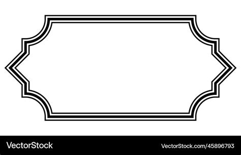 Horizontal frame border vintage frame decorative Vector Image