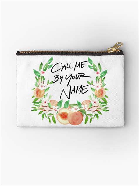 "Call Me By Your Name Peach" Studio Pouches by LeilaCCG | Redbubble