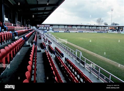 Nene Park, home of Rushden & Diamonds FC (Northamptonshire), pictured in March 1995 Stock Photo ...