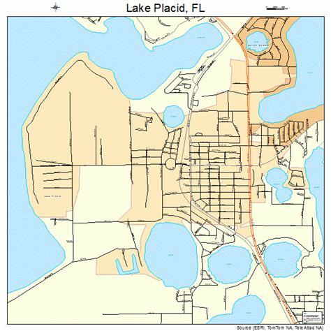 Lake Placid Florida Street Map 1238625