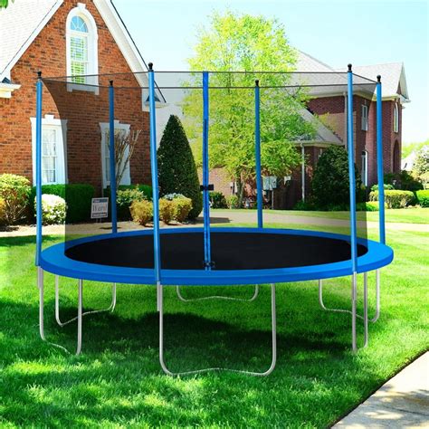 13FT Trampoline for Kids, Outdoor Trampoline with Safety Enclosure Net ...