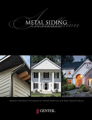 Gentek Steel Siding Installation Instructions | Manualzz