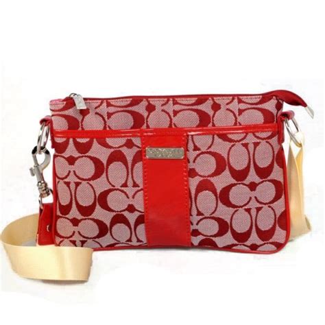 Coach Madison In Signature Small Red Crossbody Bags CFG [coach20211325] - $57.69 : Coach Outlet ...