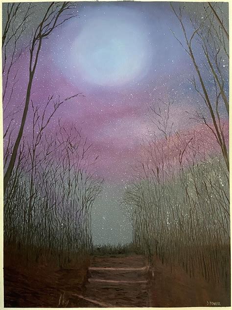 Night Woods Painting by David Bowker - Fine Art America