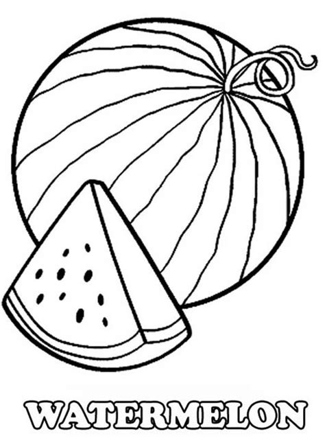 Watermelon Coloring Page at GetDrawings | Free download