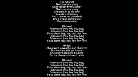 (Full Lyrics) False Alarm The Weeknd Album Starboy - YouTube