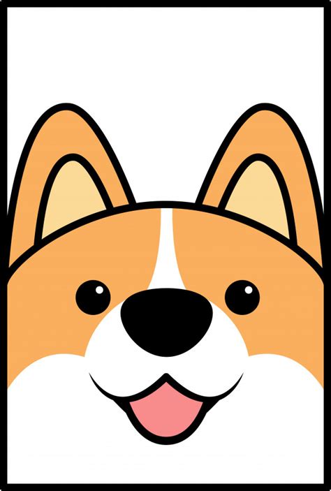 Premium Vector | Cute corgi dog face cartoon | Cute dog drawing, Cute dog wallpaper, Cute ...