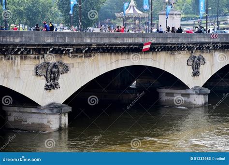 Paris Floods with Seine River Level Dropped To Normal Editorial Stock ...