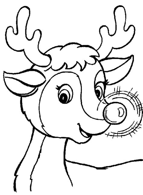 Christmas reindeer Coloring Pages - Coloringpages1001.com