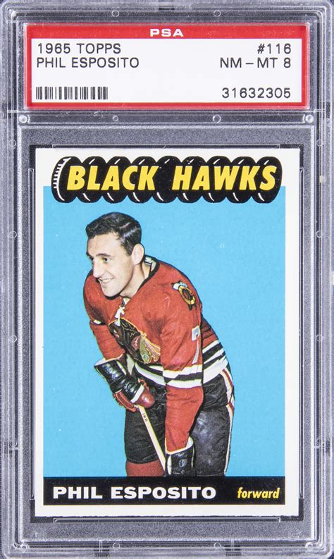 Lot Detail - 1965 Topps #116 Phil Esposito Rookie Card - PSA NM-MT 8