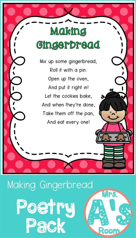 This adorable poem is perfect for your gingerbread theme! Plus, the printables will give you ...