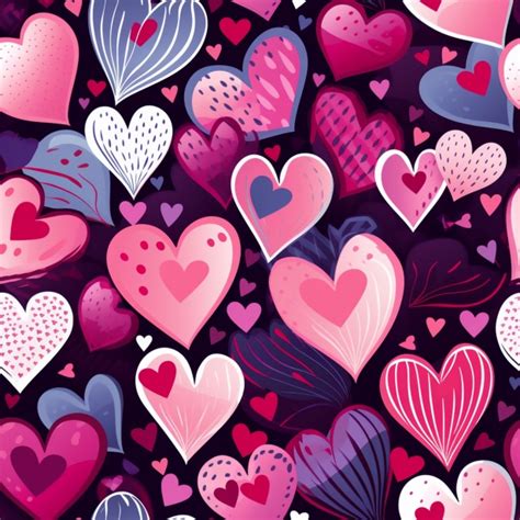 Seamless Valentine Heart Pattern Free Stock Photo - Public Domain Pictures