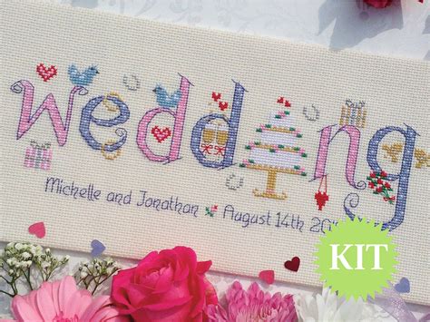 Wedding Customisable Cross Stitch Printed PATTERN or KIT | Etsy Canada ...