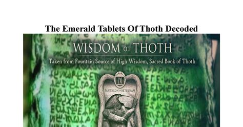 The Emerald Tablets Of Thoth Decoded.pdf | DocDroid