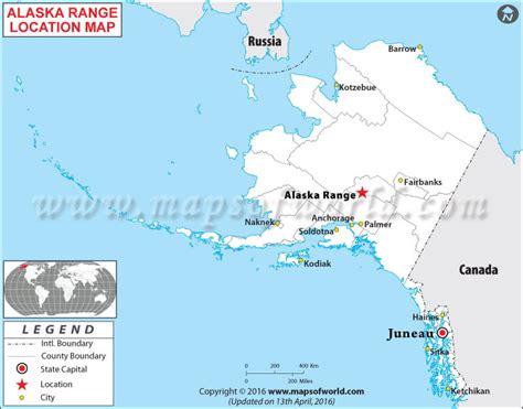 Alaska Range Map | Color 2018