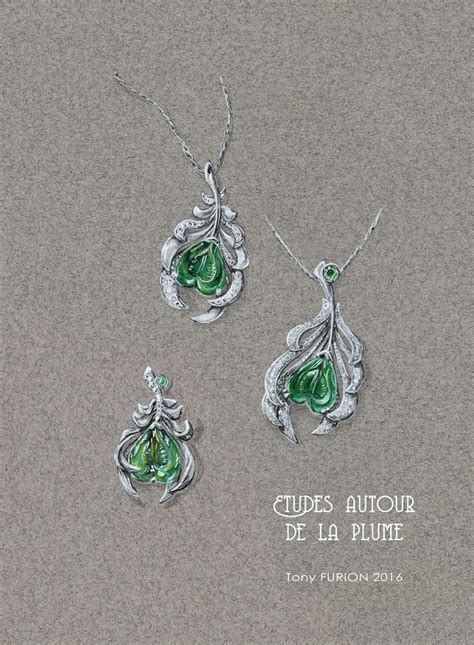 Tony FURION Design Gouache gouaché joaillerie dessin bijou jewellery jewelry rendering Simple ...