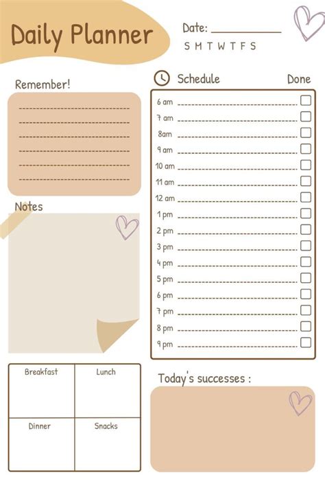 Daily Planner Printable Editable Daily Planner Productivity - Etsy ...