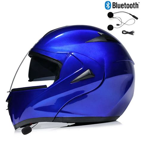 Electric Motorcycle Male Bluetooth Helmet Electric Helmet - Clear Blue / Has bluetooth / M ...