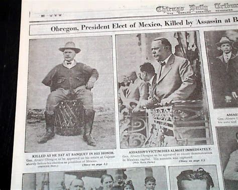 Alvaro Obregon assassination... Mexico president... - RareNewspapers.com