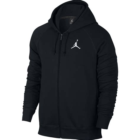 Nike - Air Jordan Flight Fleece Basketball Men's Full-Zip Hoodie Black 823064-010 - Walmart.com ...