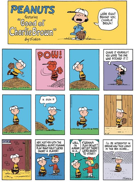 Peanuts by Charles Schulz for Apr 15 2018 | Charlie brown comics, Charlie brown and snoopy ...