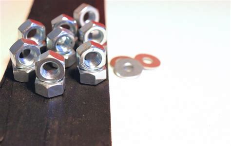 Premium Photo | Galvanized anchor bolts nuts and washers fasteners