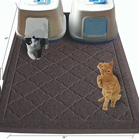 Buy Non Toxic Jumbo Size Cat Litter Mat - (47 x 36 in) - JUMBO Scatter Control Kitty Litter Mats ...