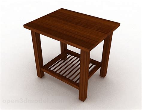 Wooden Small Coffee Table V2 Free 3d Model - .Max - Open3dModel