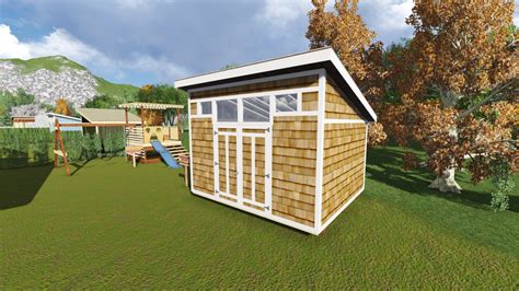 12x14 Modern Shed Plan