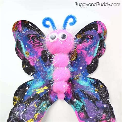 Galaxy Butterfly Art Project for Kids - Buggy and Buddy