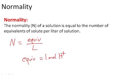 Normality - Overview ( Video ) | Chemistry | CK-12 Foundation