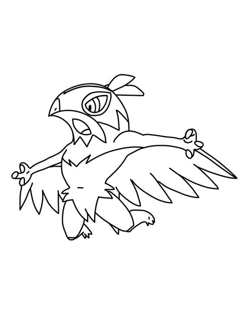 Hawlucha Coloring Pages - Free Pokemon Coloring Pages Printables