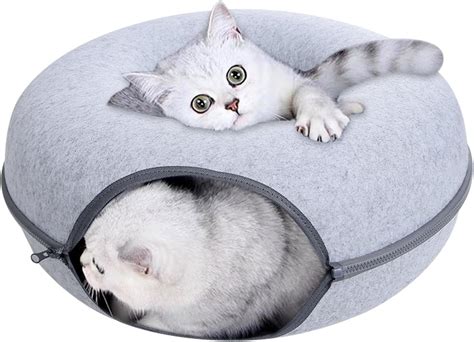 Cat Tunnel Cat Toy Dog Tunnel Donut Shape Foldable Removable,Round Cat ...