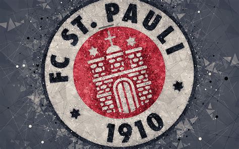 FC St Pauli, German football club, creative logo, geometric art, emblem, St Pauli, Germany ...