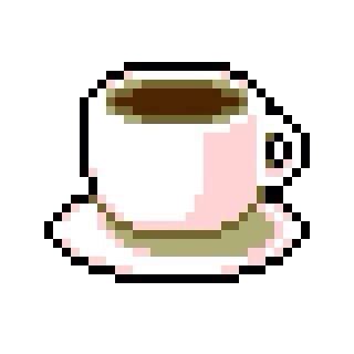 Coffee ☕️ | Pixel art food, Pixel art templates, Pixel art