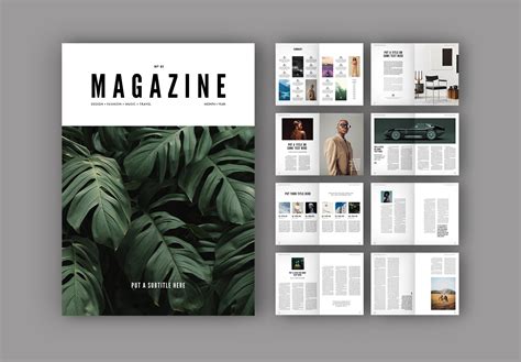 Minimalist Magazine Layout (A4+US) | Magazine Templates ~ Creative Market