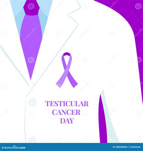 Testicular Cancer Awareness Day Ribbon Cartoon Illustration Stock Illustration - Illustration of ...