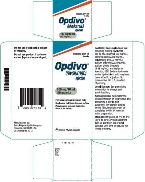 Opdivo - FDA prescribing information, side effects and uses