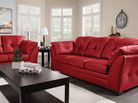 Max Faux Leather Full-Size Sofa Bed – Red | The Brick