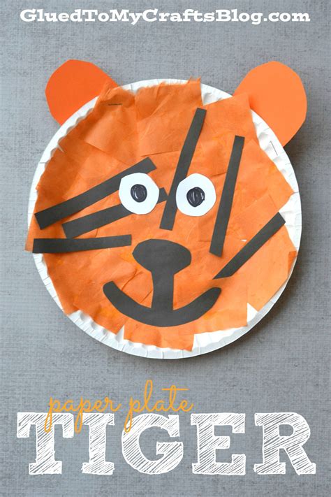 Paper Plate Tiger - Kid Craft | Zoo animal crafts, Jungle crafts ...
