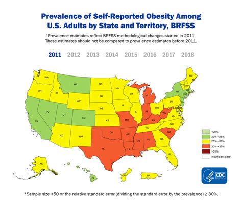 Obesity map reveals more than 35 percent of people in nine US states are dangerously overweight ...