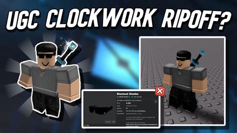 UGC Roblox Clockwork Shades Ripoff!?🤔 ( 250 Robux 💸) - YouTube