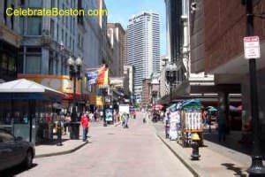 Downtown Crossing Shopping District in Boston