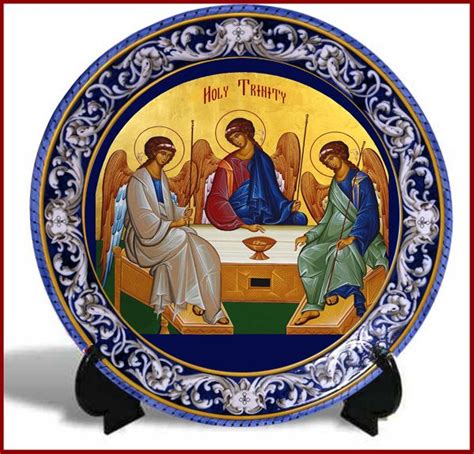 PlateTrinity - Orthodox Icon Ornate Ceramic Plate Holy Trinity | Orthodox icons, Orthodox ...