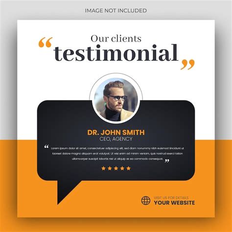 Premium PSD | Customer feedback testimonial social media post web banner template