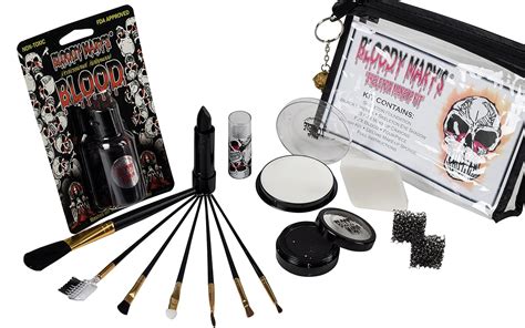 Amazon.com : Scary Skeleton Makeup Kit By Bloody Mary - Professional Special Effects Face Makeup ...