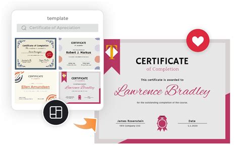 Free Custom Certificate of Completion Templates for Download | Fotor