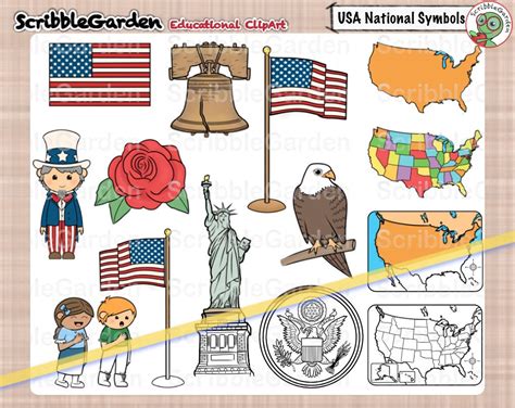 USA National Symbols ClipArt | Etsy