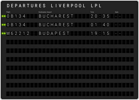 Liverpool John Lennon Airport Departures & [LPL] Flight Schedules