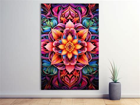 Psychedelic Mandala Art Exhibition Digital AI Art 300dpi - Etsy